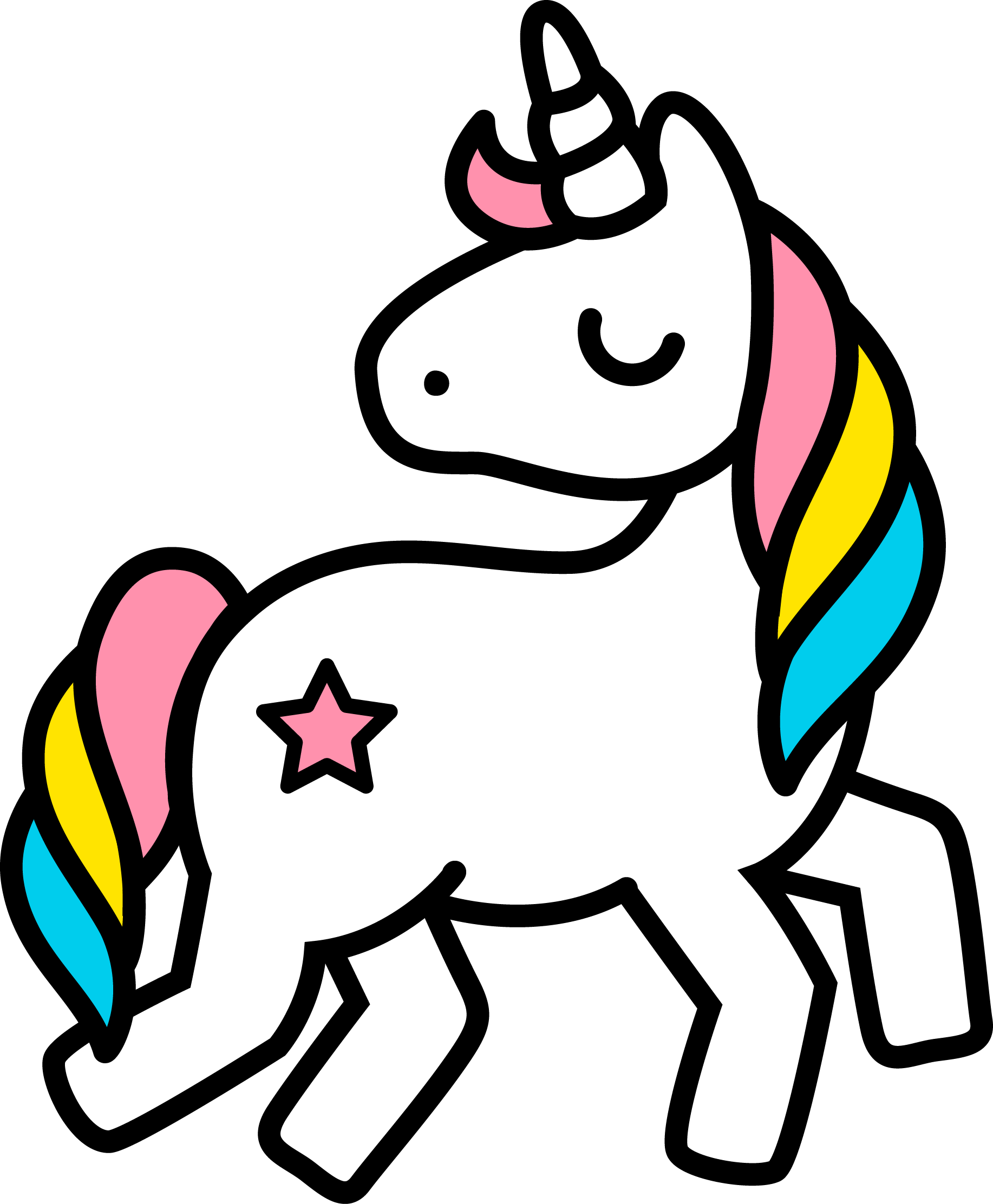 Einhorn Clipart - Magical Unicorns Einhorn Flat Gold Custom Designed