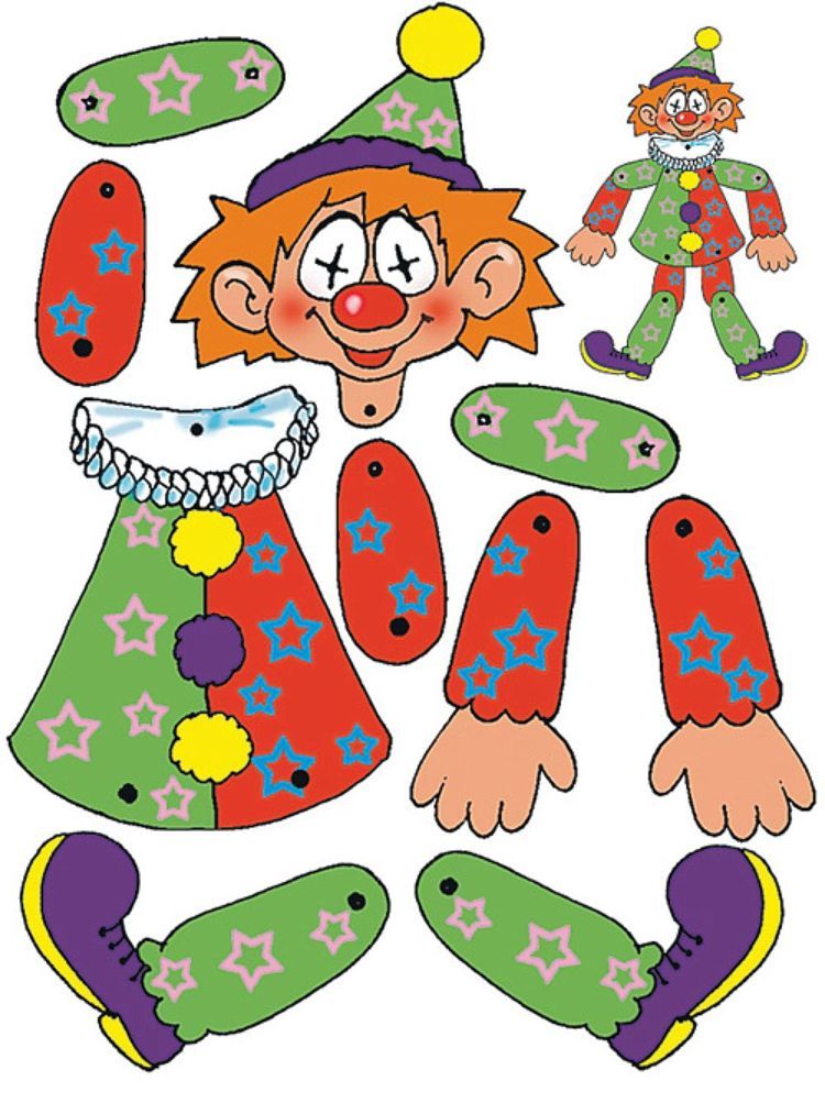 clown bastelvorlage pdf