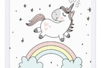 regenbogen einhorn ausmalbild