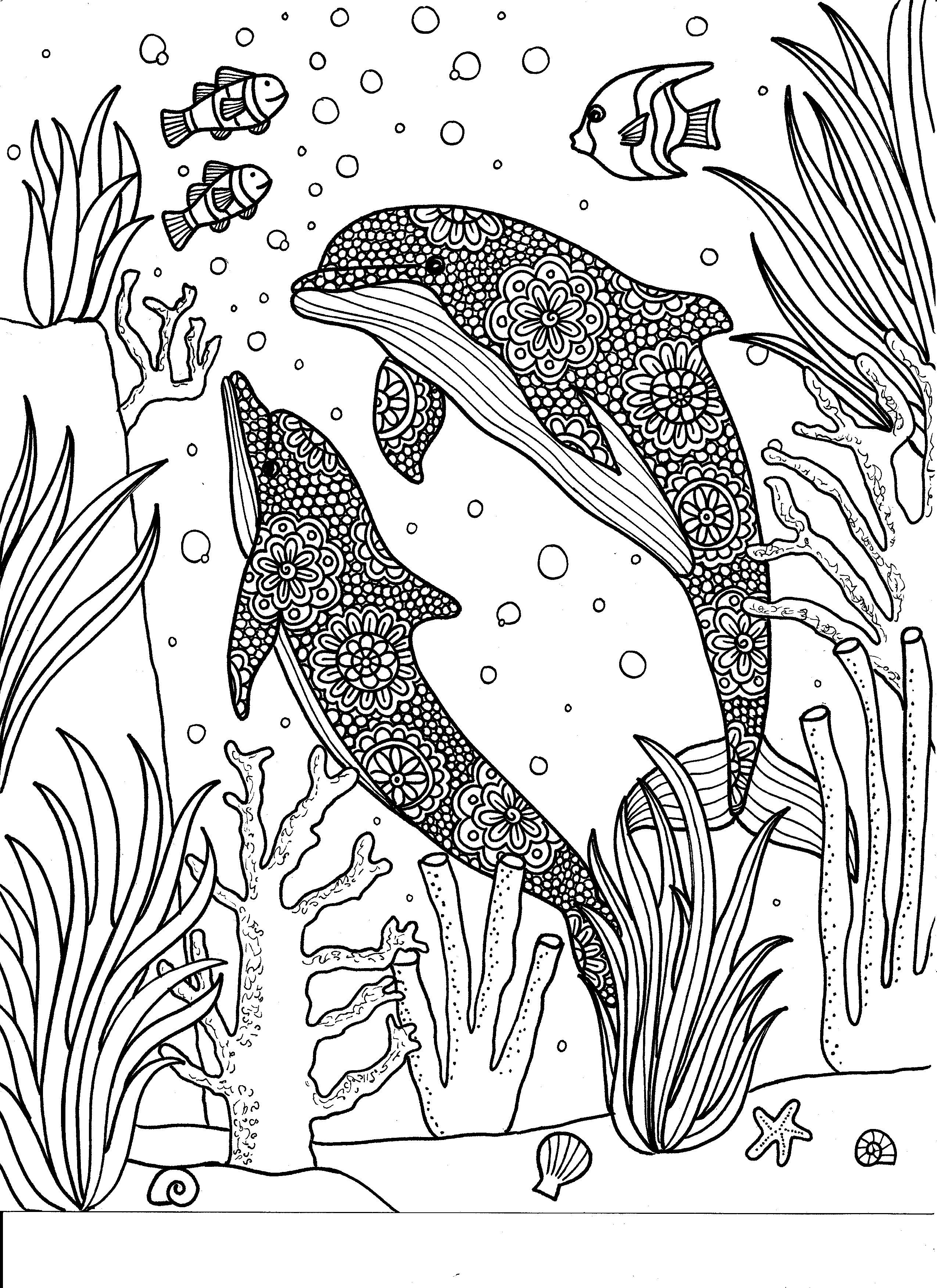 #Inkspirations Animal Kingdom | Dolphin coloring pages, Coloring pages