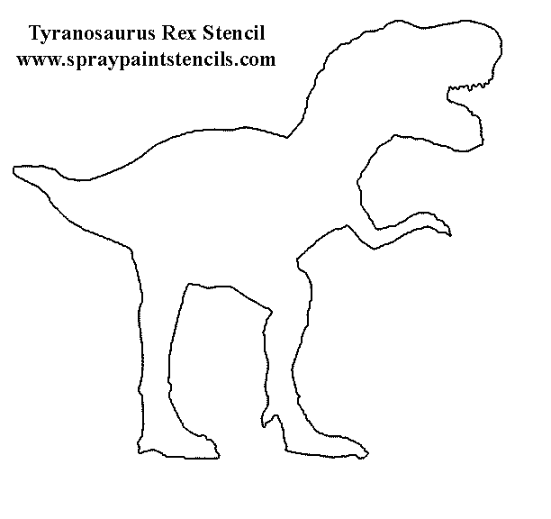 free template of t-rex image | Dinosaur stencil, Dinosaur outline