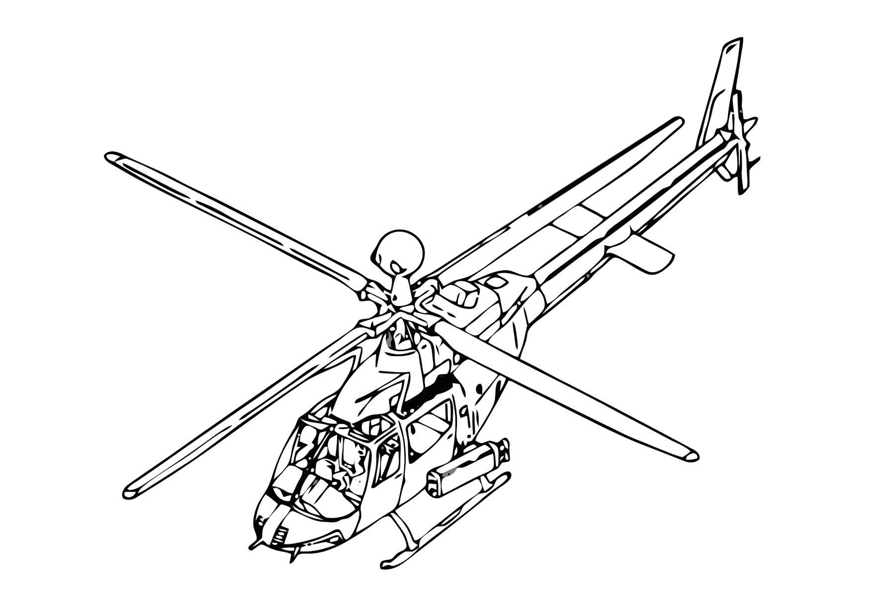 ausmalbilder helikopter