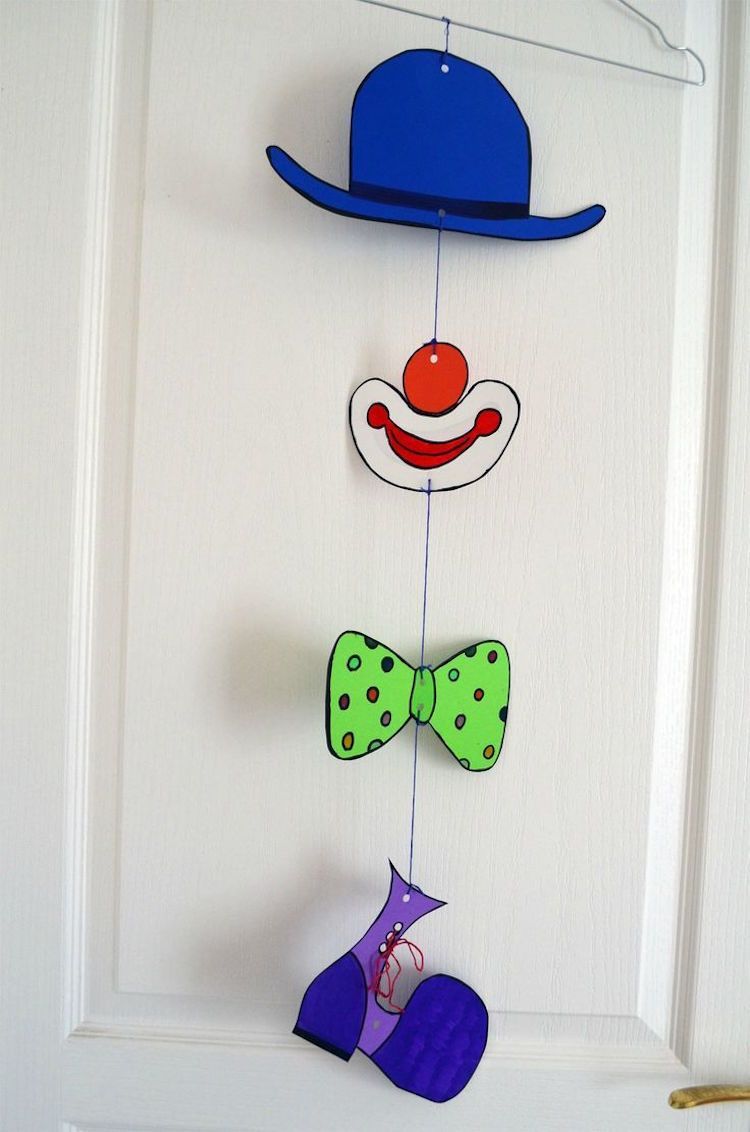 fensterbild clown schablone