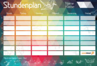 stundenplan ausdrucken kostenlos