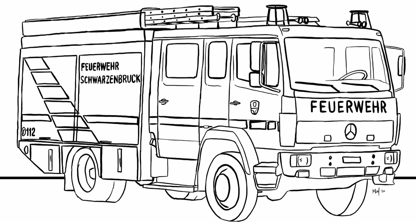 Palaymobil Ausmalbild Feuerwehr