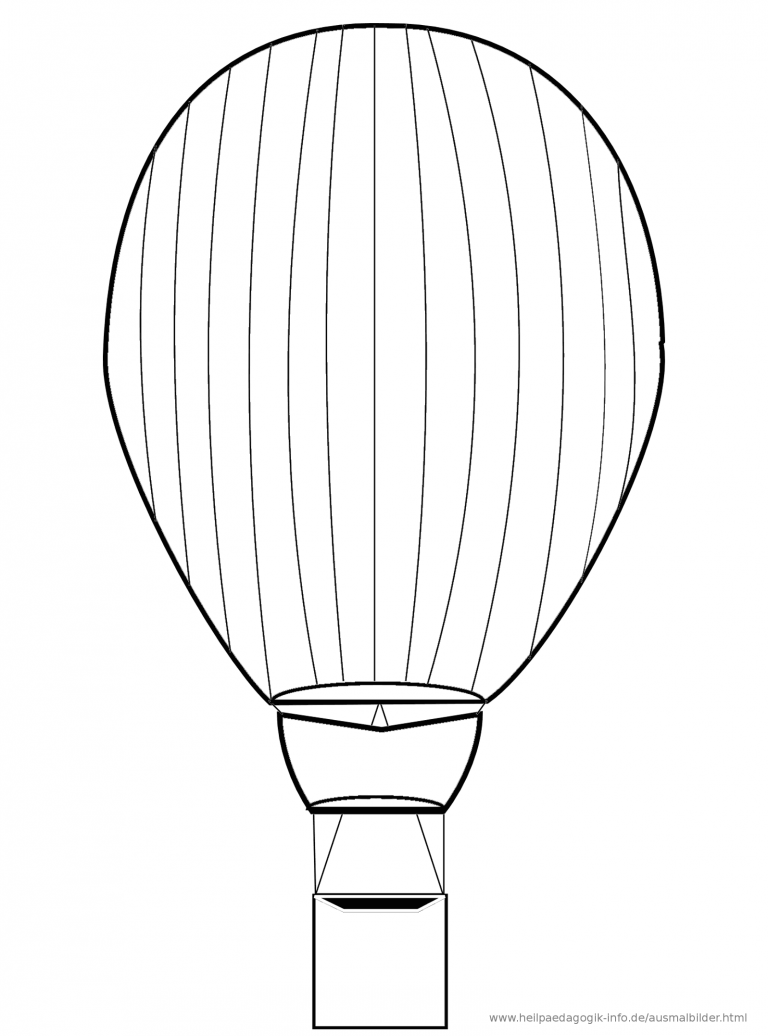 heißluftballon malvorlage