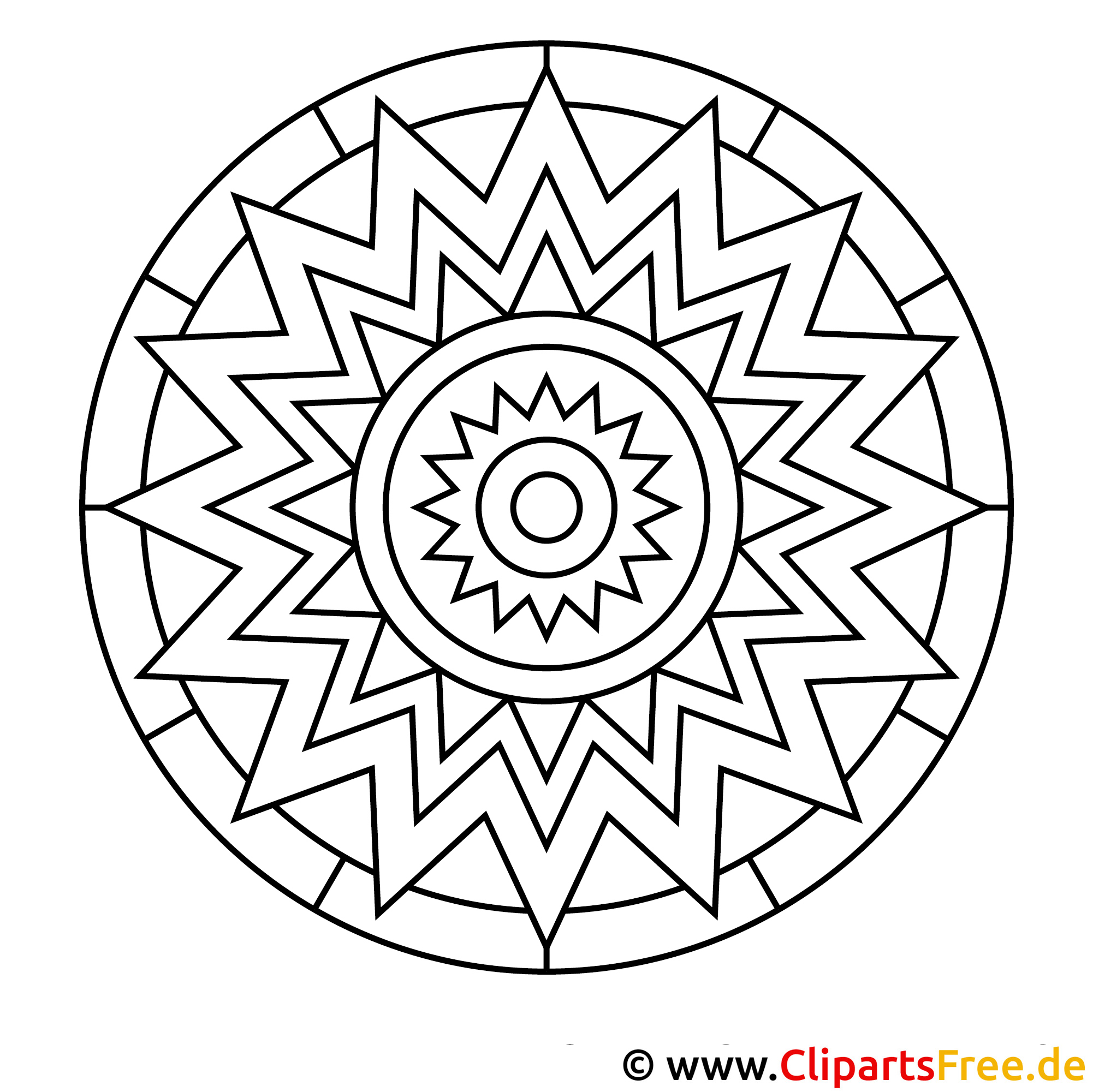 Kostenlos Mandalas zum Ausmalen und Ausdrucken Download Free Mandala