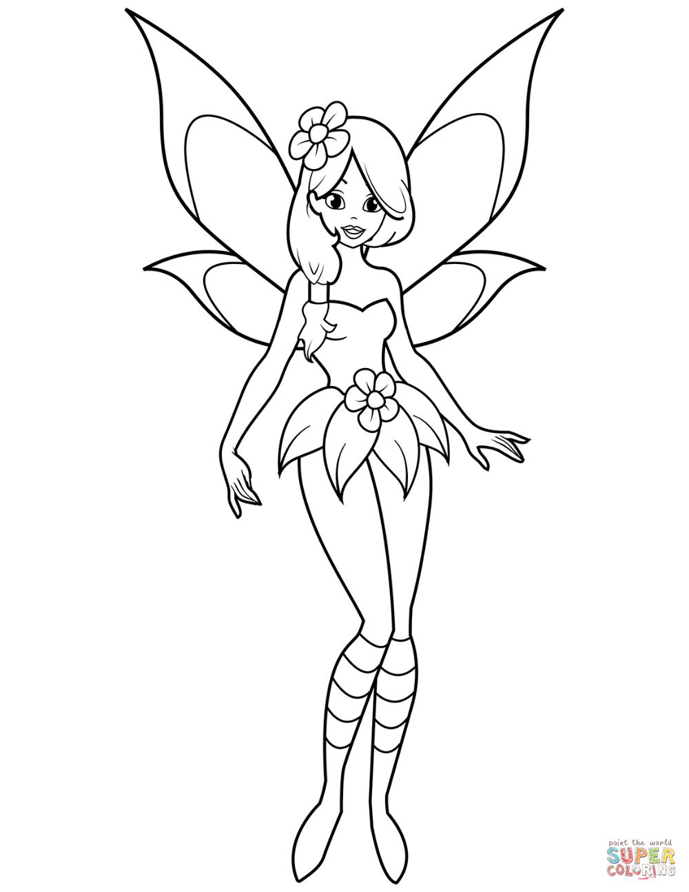 Fairy coloring page | Free Printable Coloring Pages Fairy Coloring Book