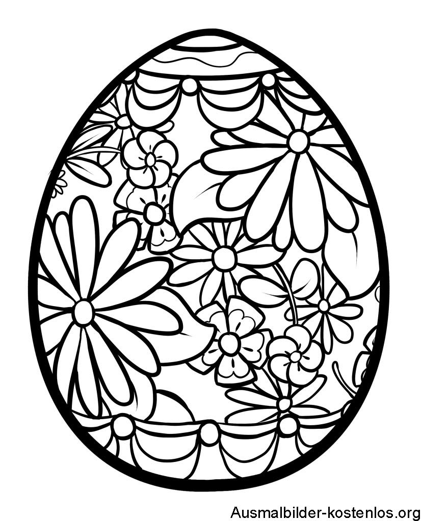 Ausmalbilder Ostereier Kostenlos | Coloring easter eggs, Coloring eggs