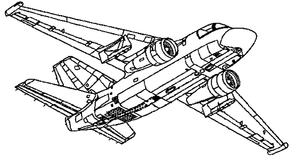 kampfjet zum ausmalen