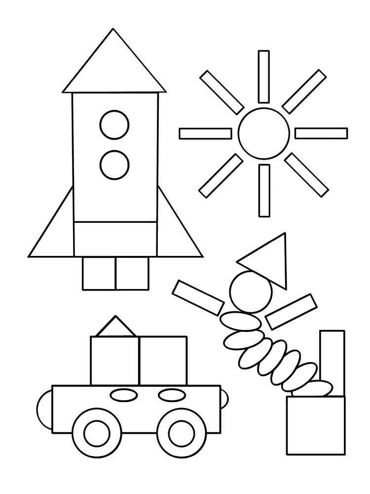 Geometrische Formen Ausmalbilder - Kostenlose Malvorlagen