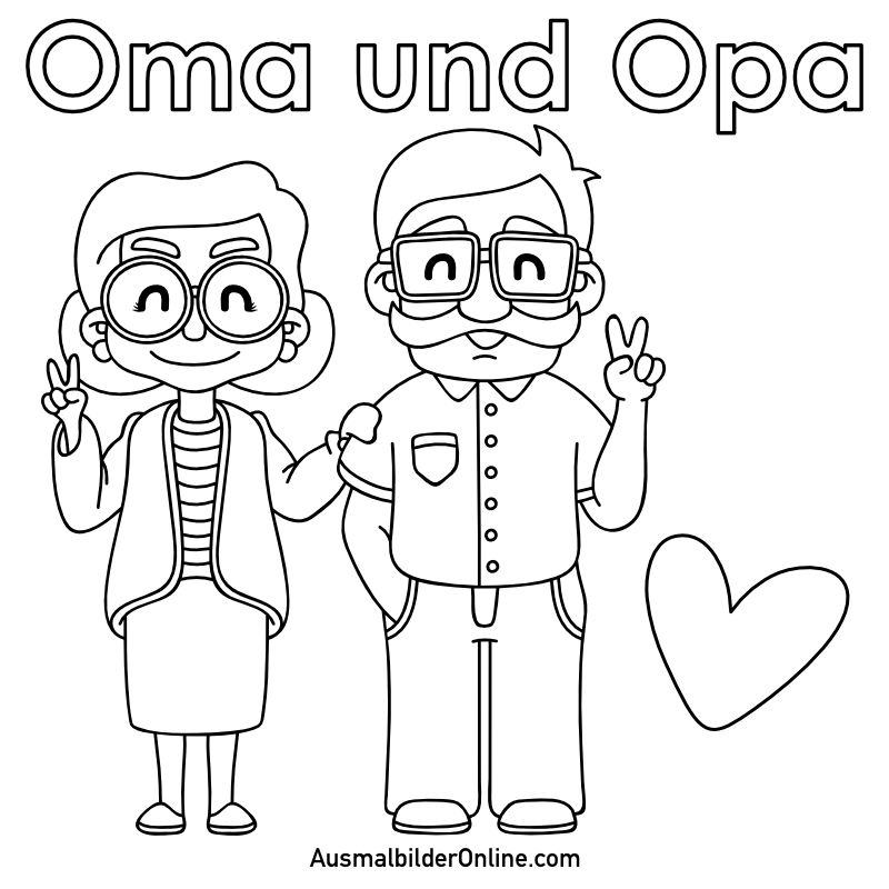 ausmalbild oma und opa