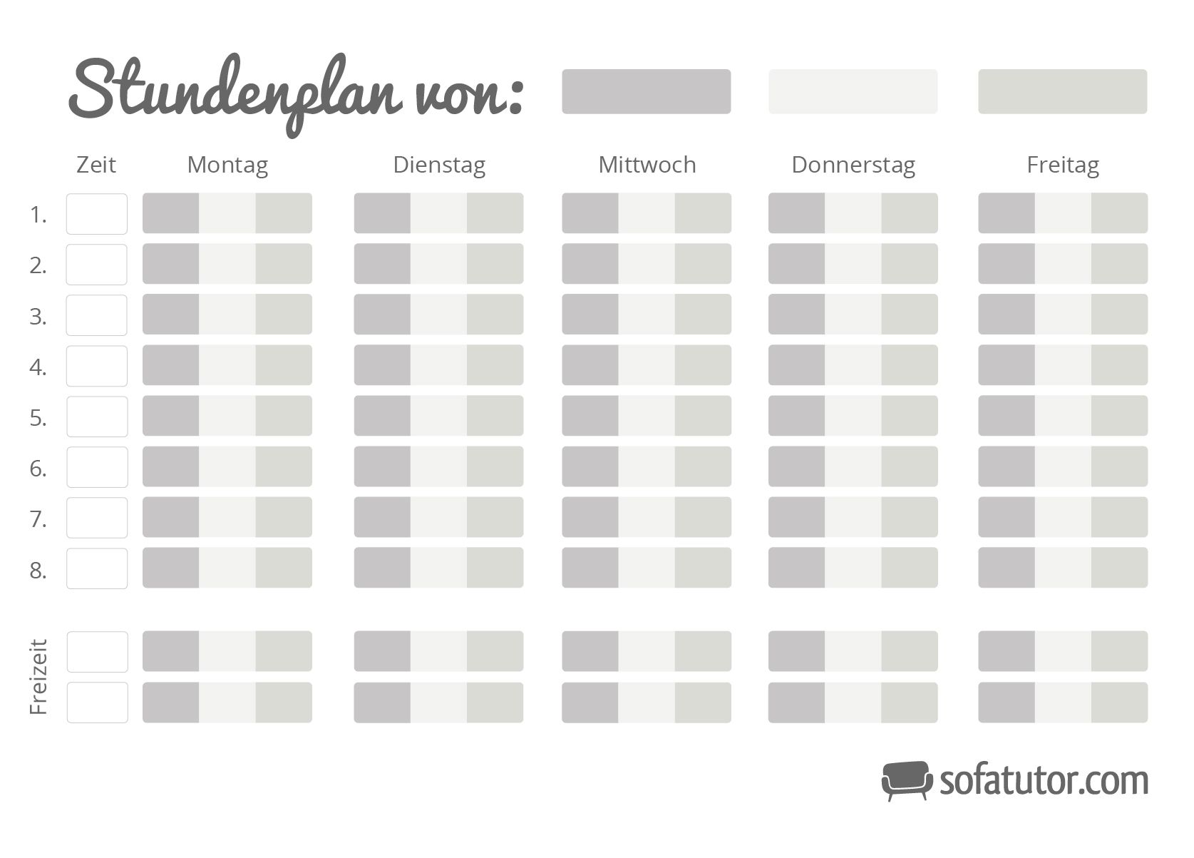 Ultimative Familien-Stundenpläne zum Downloaden | Stundenpläne