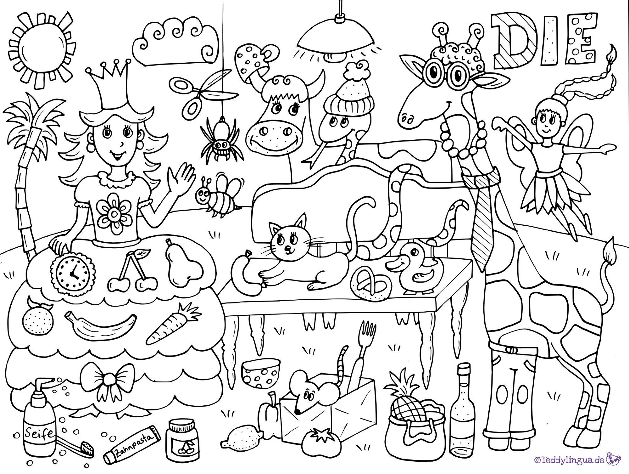 Ausmalbild Artikel DIE Coloring Pages For Grown Ups, Coloring For Kids