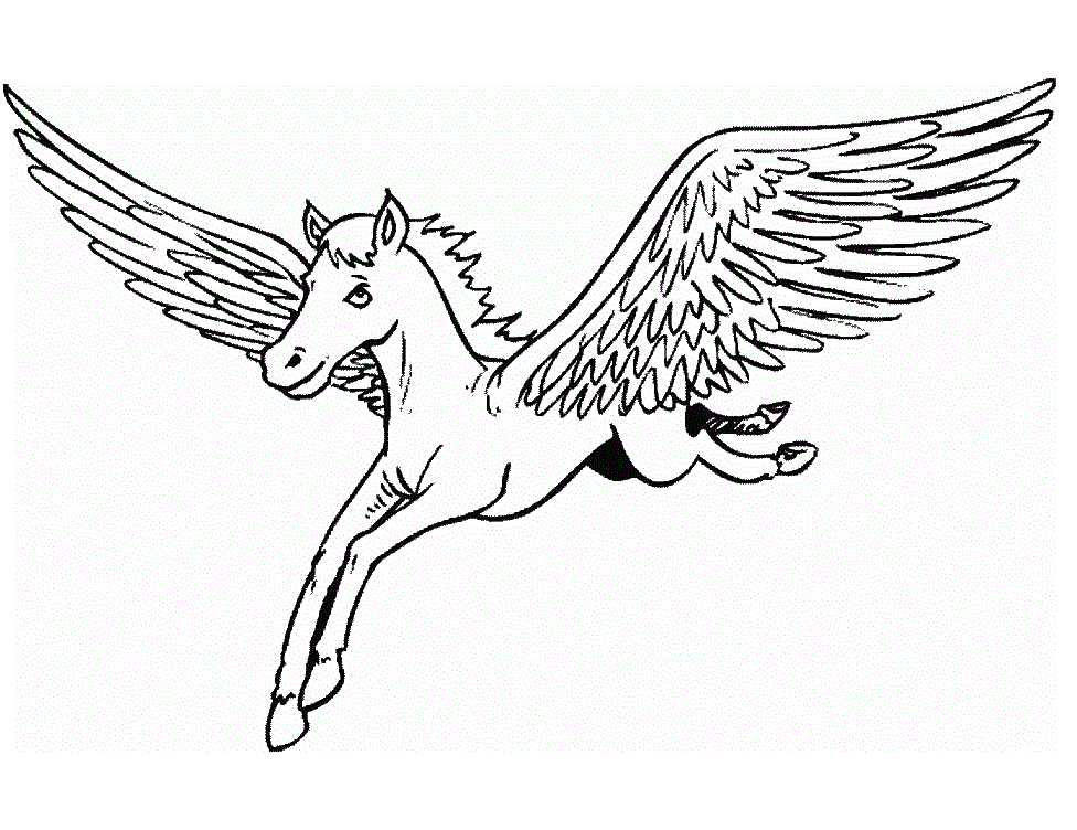 Pegasus Coloring Pages - Kidsuki