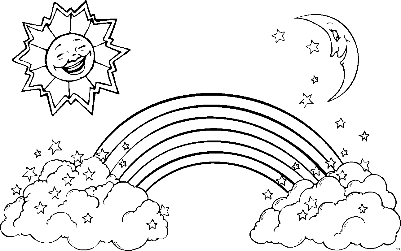 Regenbogen Ausmalbild | Ausmalbilder, Malvorlagen, Vorlagen zum ausmalen