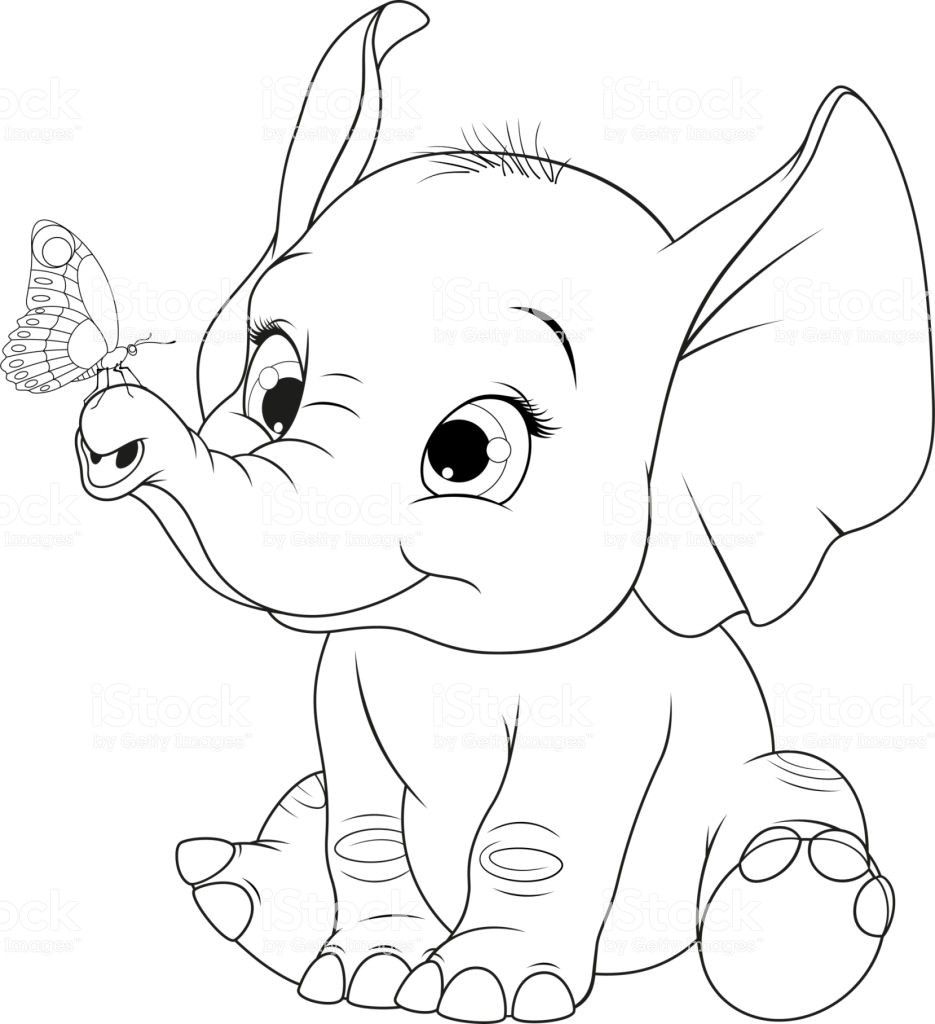 Pin by Annette on Erdmännchen | Elephant coloring page, Cute elephant