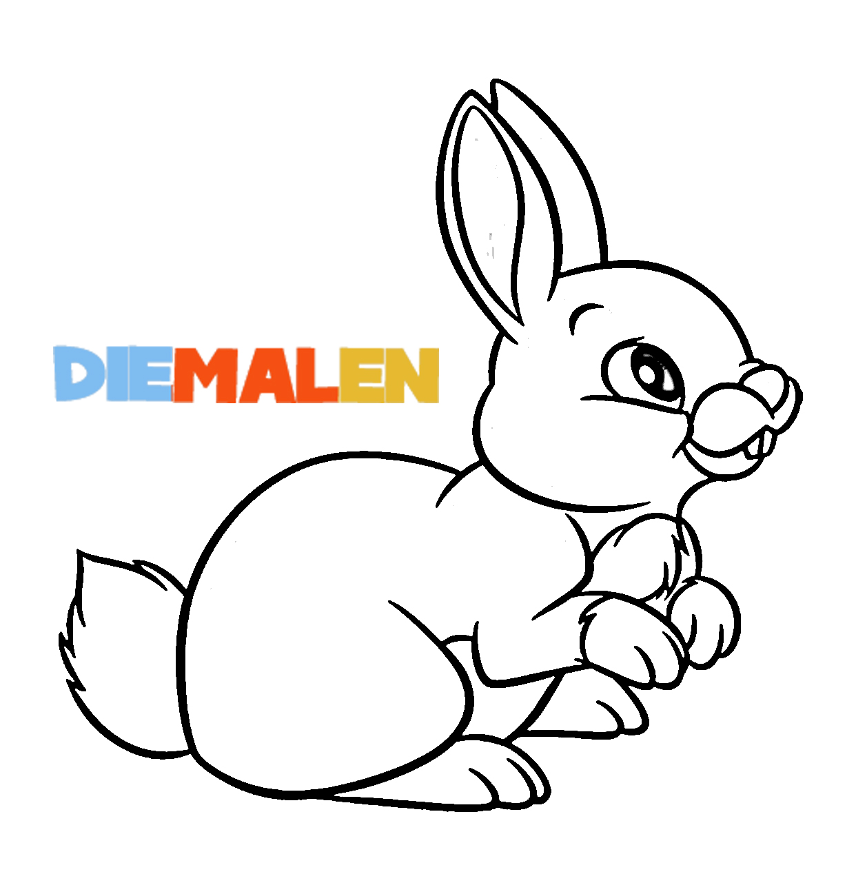 Ausmalbilder Hasen – Kaninchen → DieMalen.com