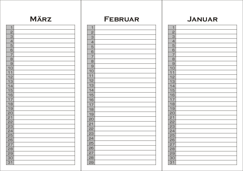 geburtstagskalender drucken