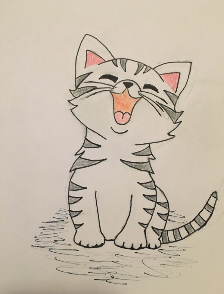 Pin by Julia on Katzen | Kitten drawing, Kitten art, Cartoon cat drawing