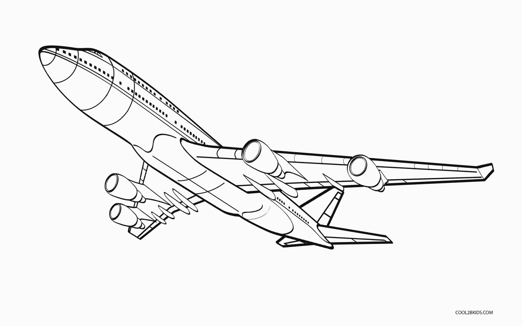 Ausmalbilder Flugzeug - Malvorlagen kostenlos zum ausdrucken