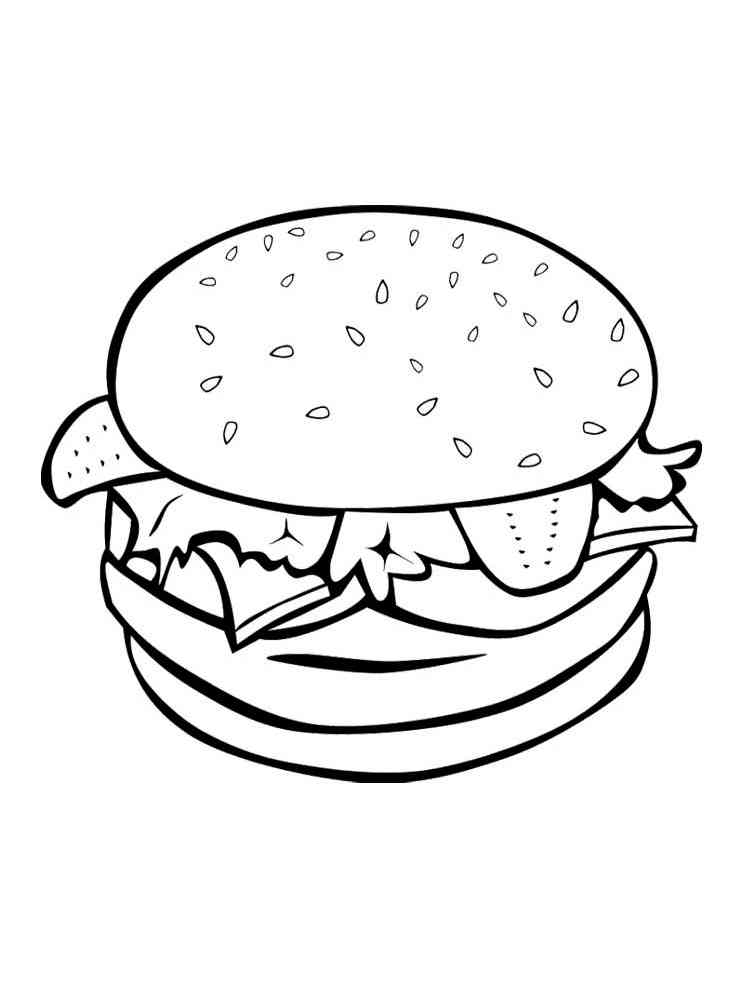 Hamburger coloring pages