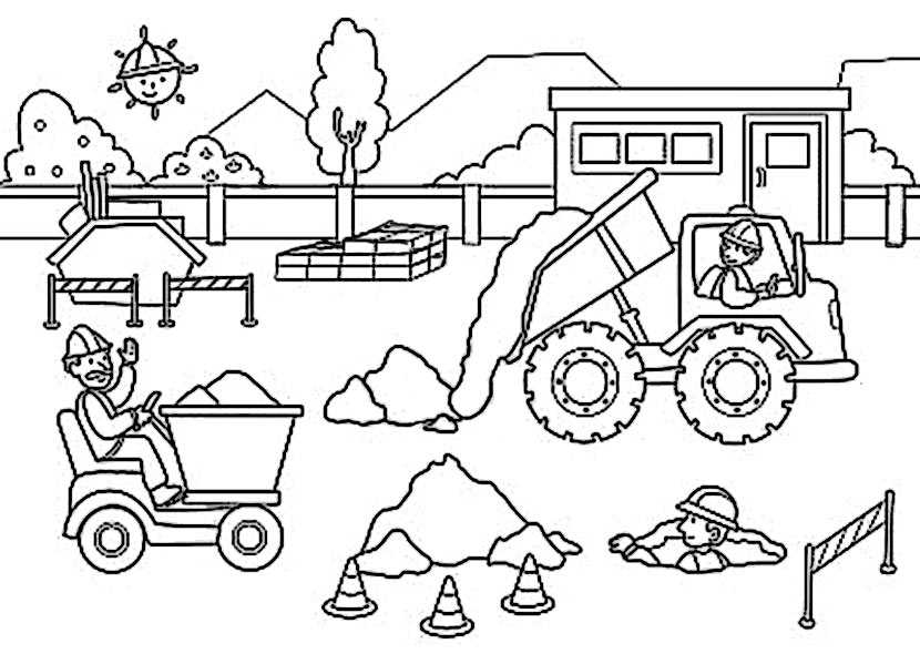 ausmalbilder bagger kostenlos