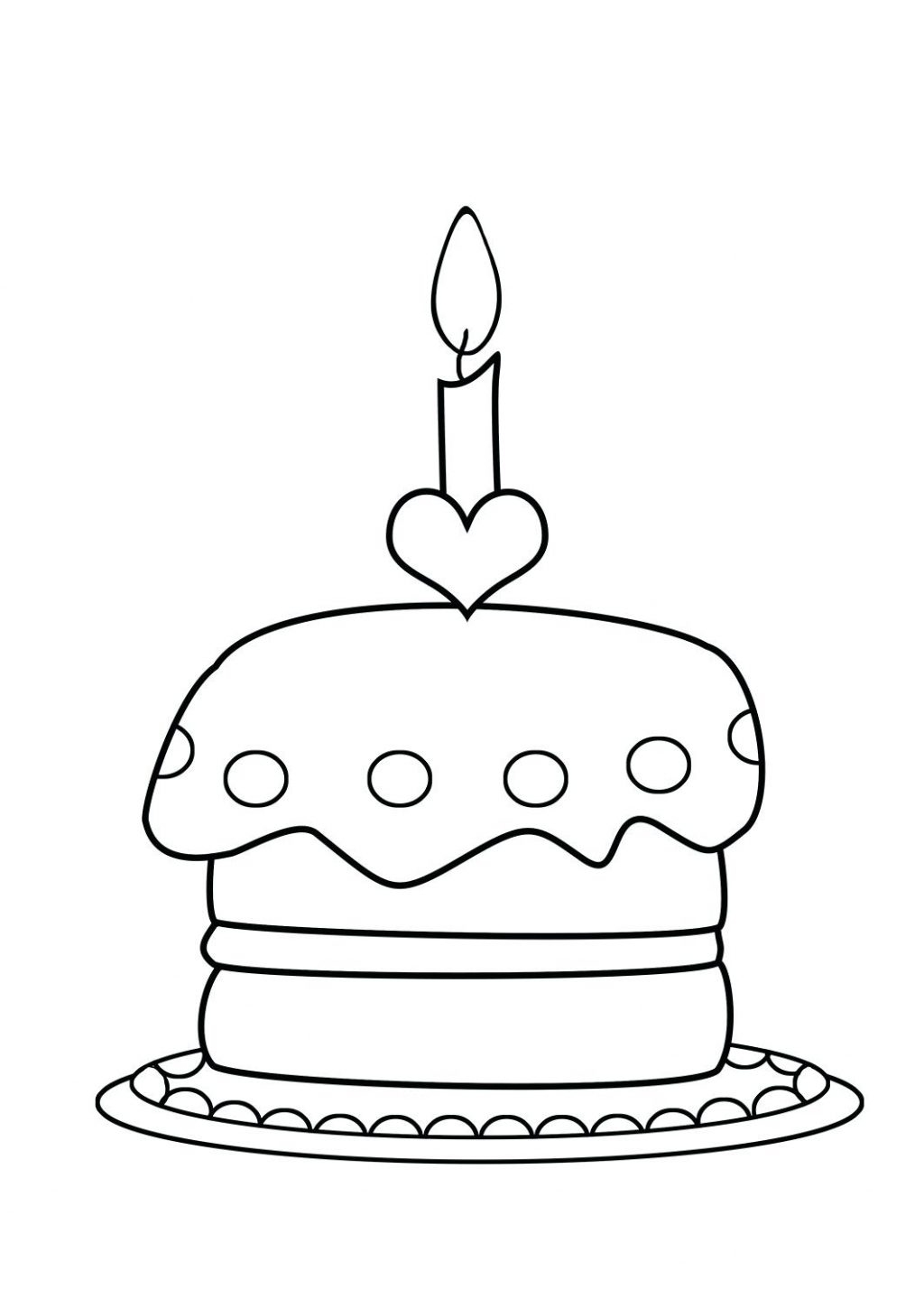 Birthday Cake Coloring Page Printable at GetColorings.com | Free