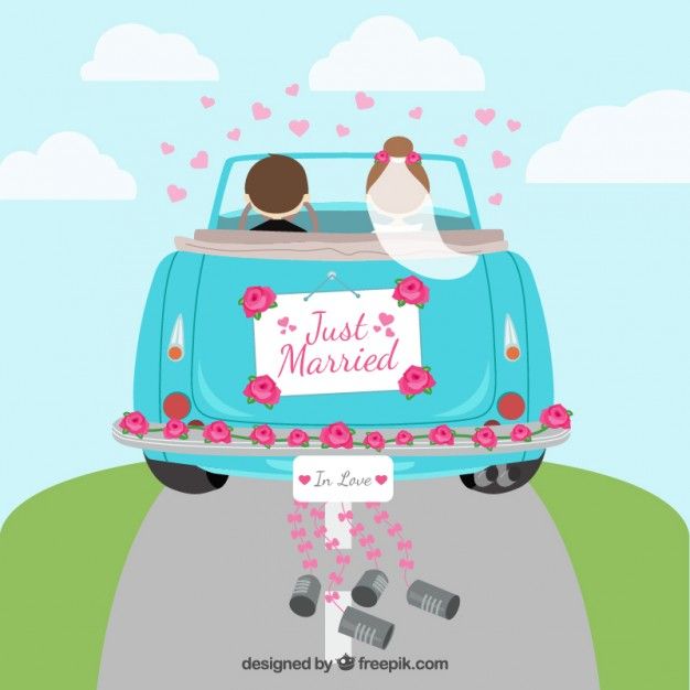 just married auto malvorlage