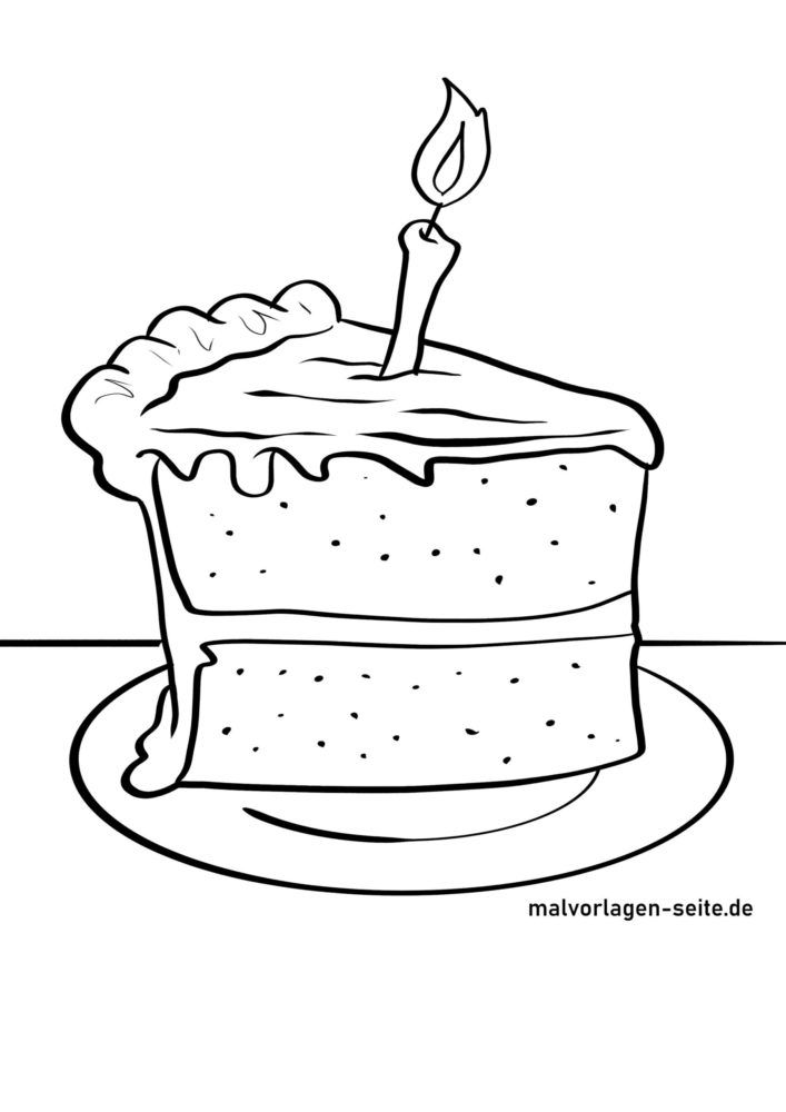 kuchen malvorlage