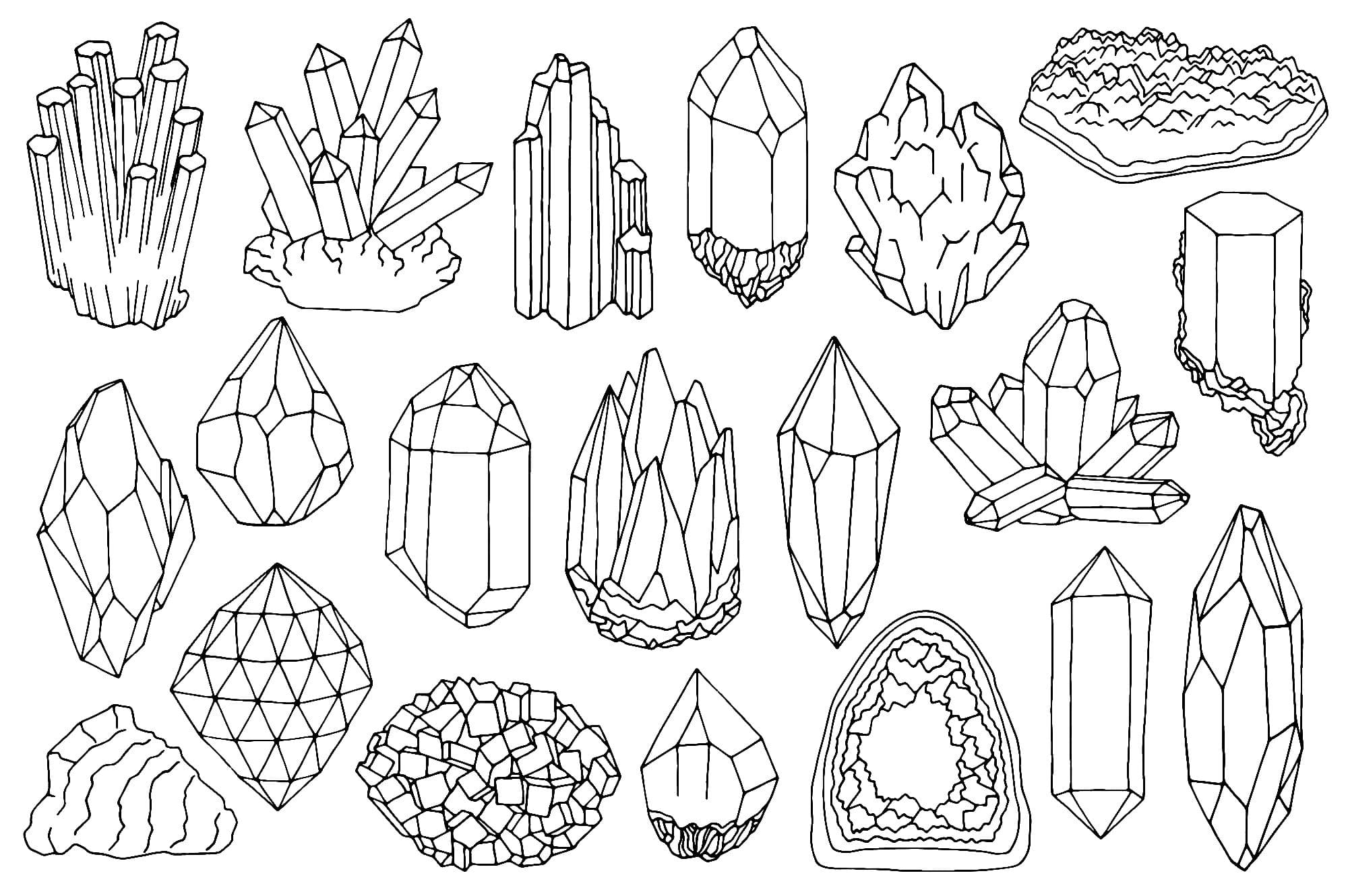 Ausmalbilder Kristall | Kostenlose Malvorlagen