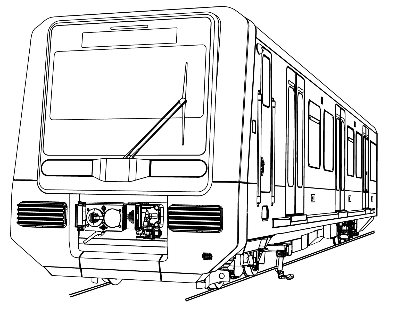 straßenbahn ausmalbild