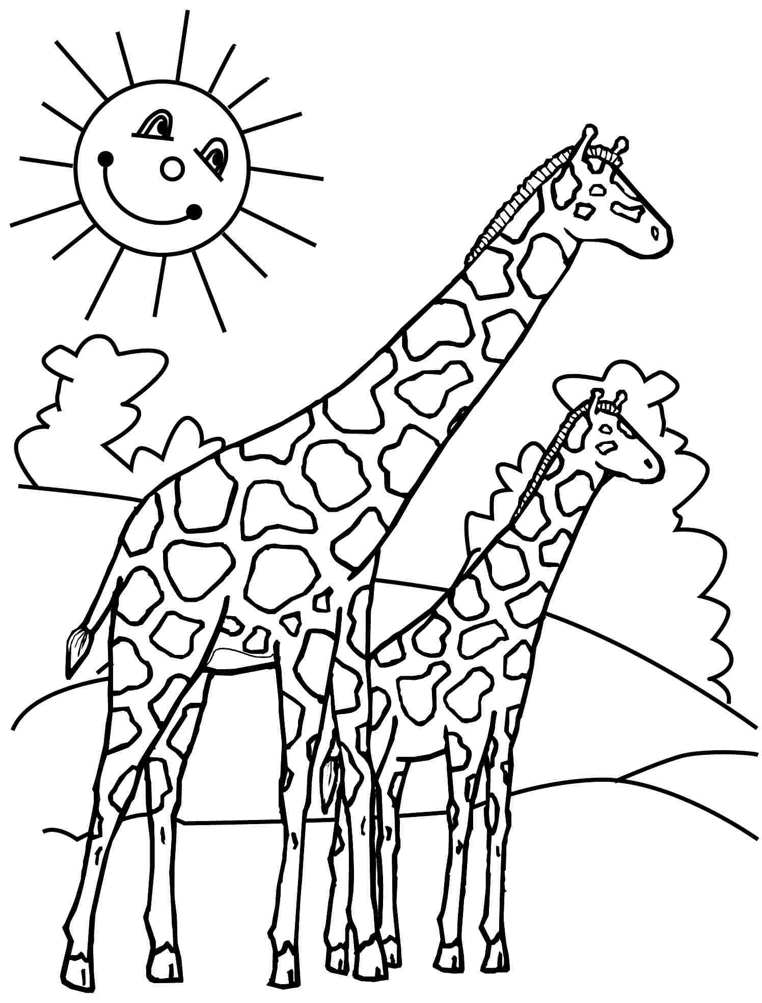 14 Giraffe Coloring Pages Printable Animal PDFs - Print Color Craft