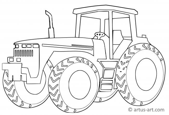 Tractor Coloring Page #tractorcoloringpage - Agricultural Coloring Page