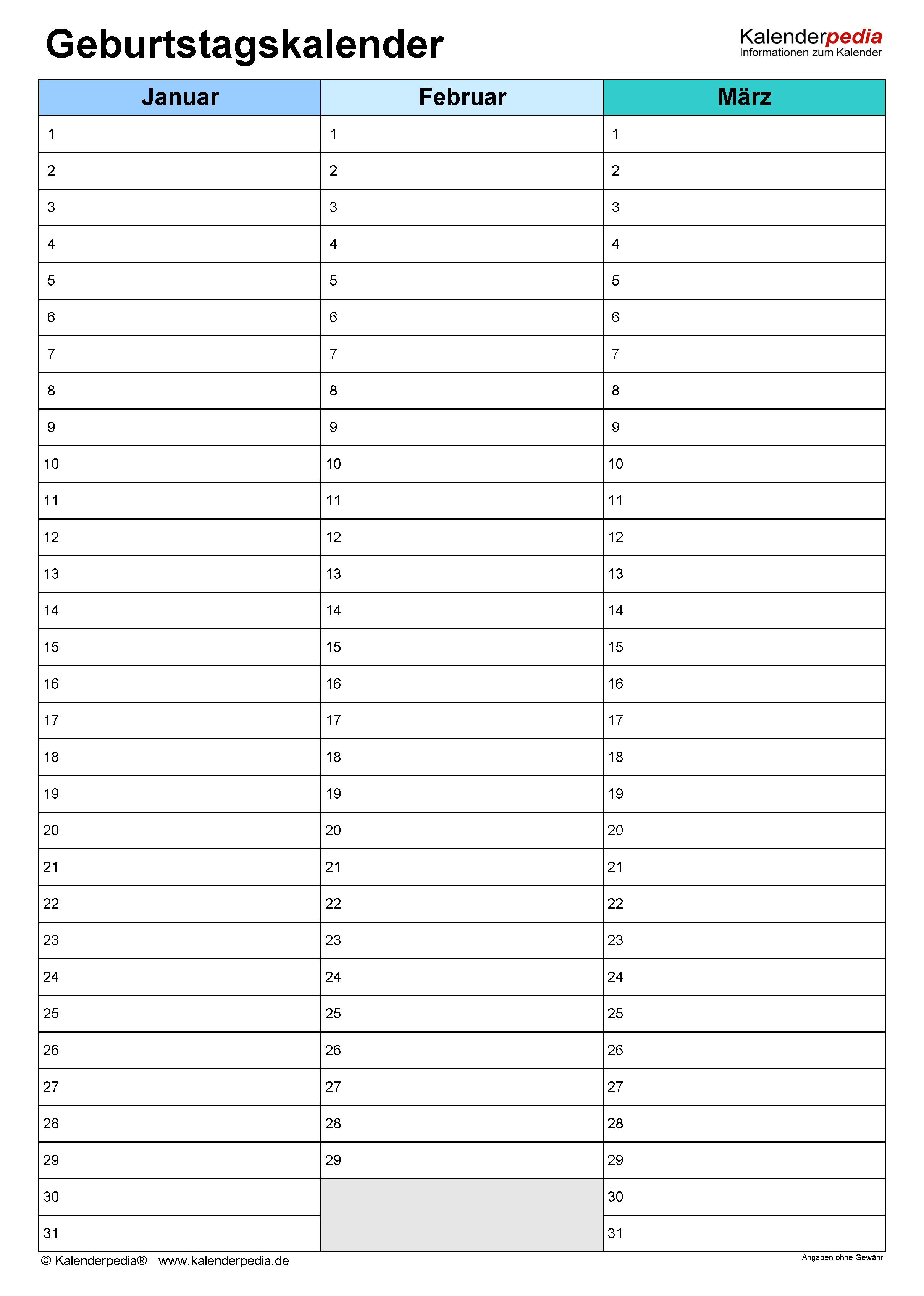 geburtstagskalender zum ausdrucken pdf