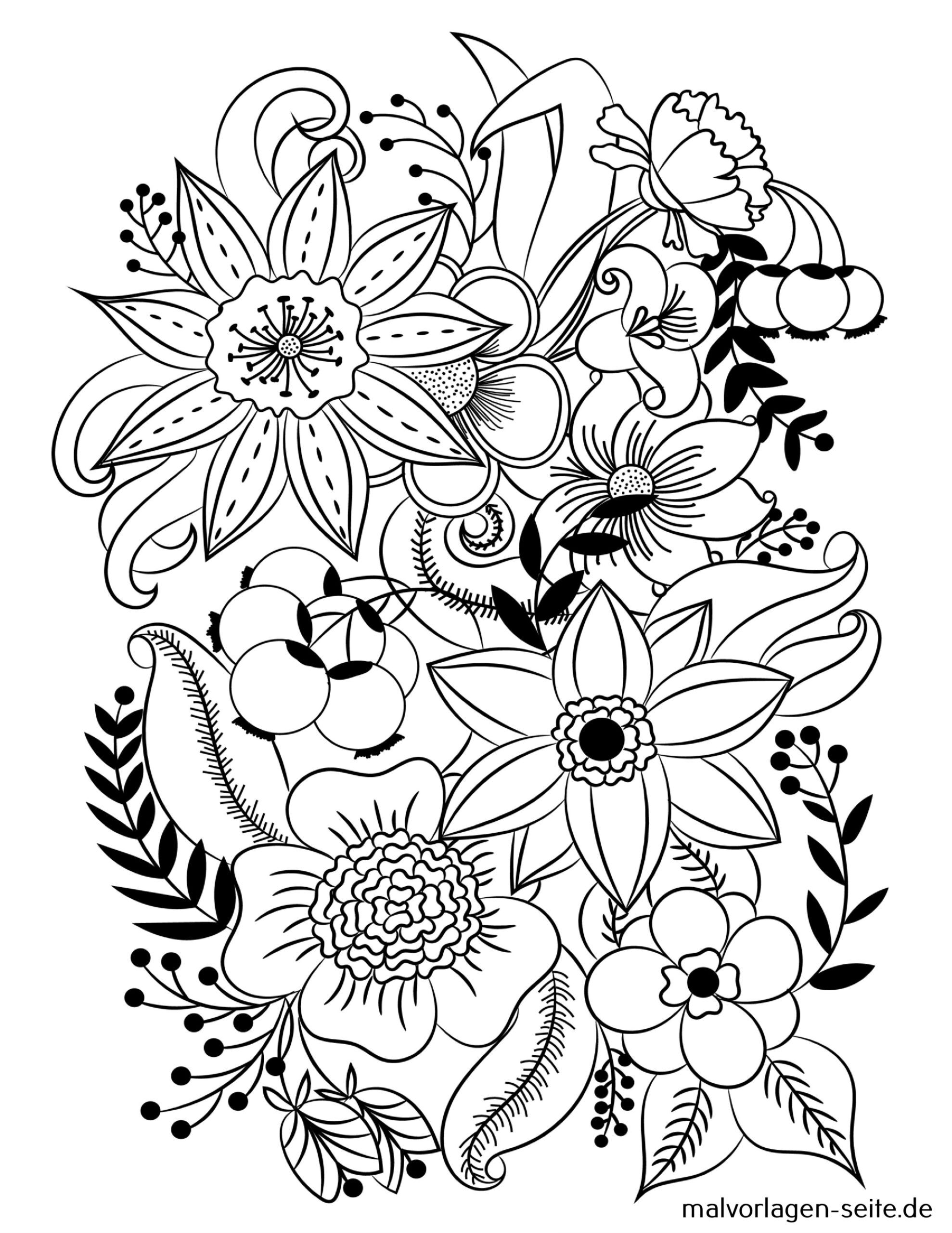 ausmalbilder mandala blumen