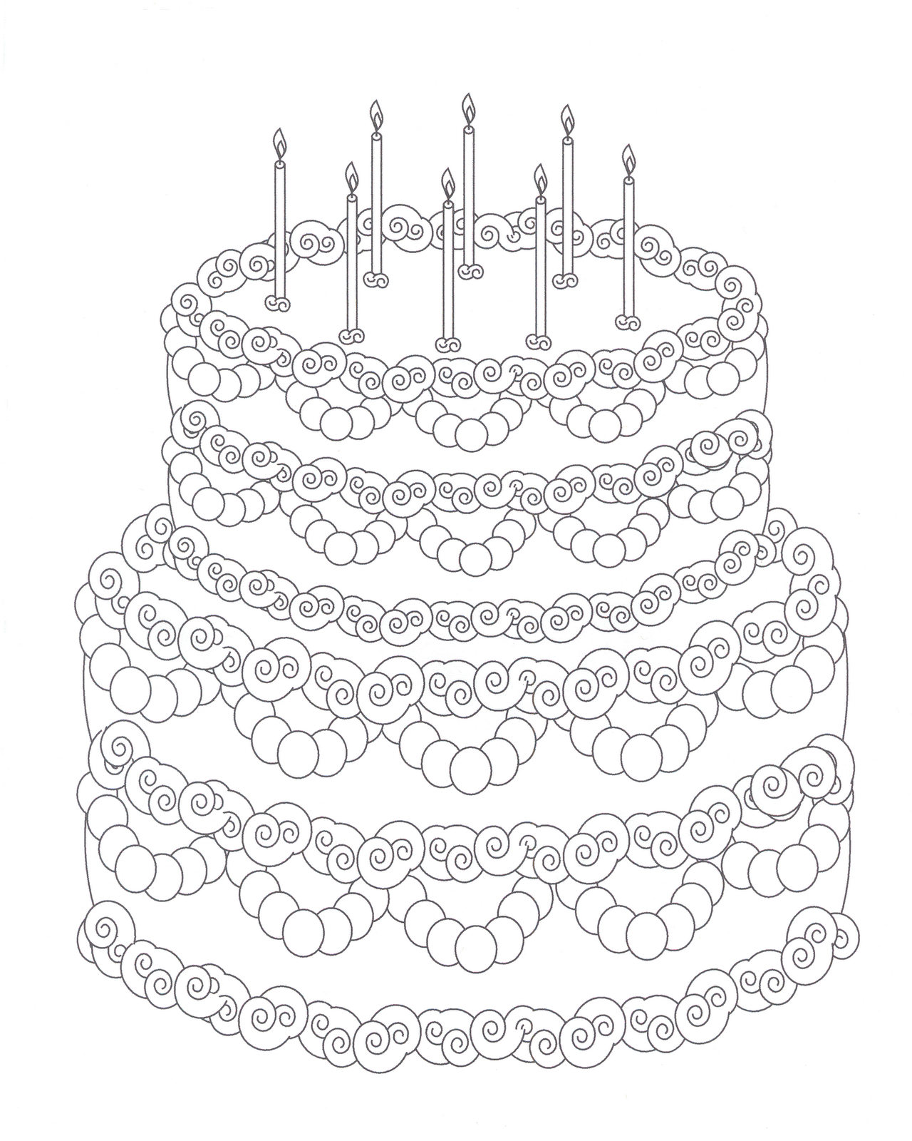 Torte Zum Ausmalen - Malvorlagen Gratis