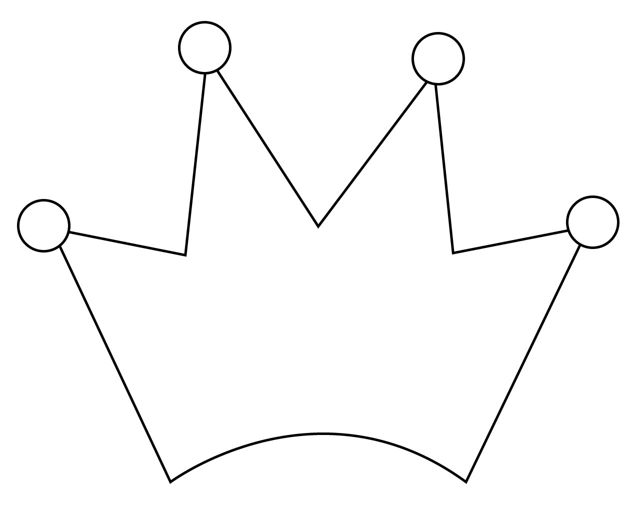 Crown Coloring Page To Print, Simple and Easy Pictures – Free Coloring