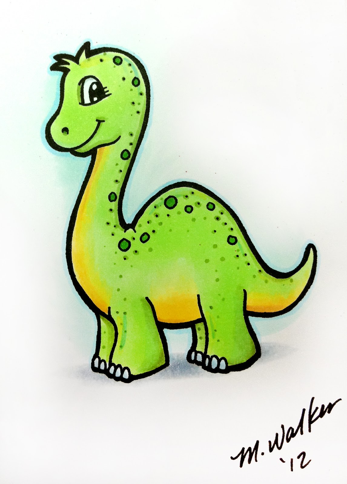 I Like Markers: Quick Dinosaur sketch