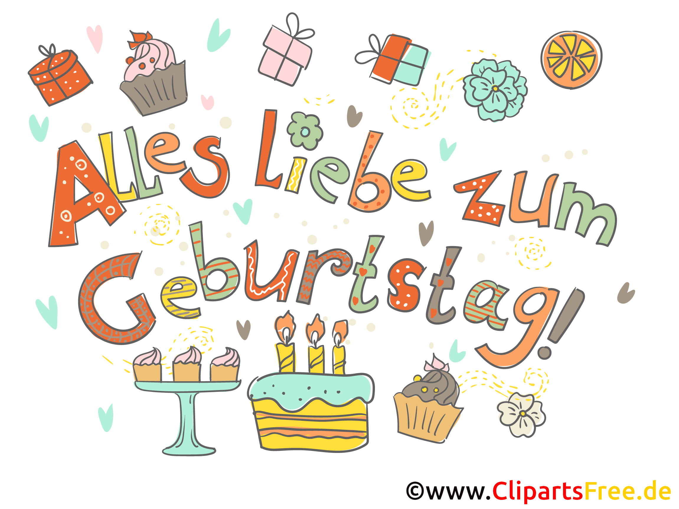 Clipart Alles Liebe zum Geburtstag