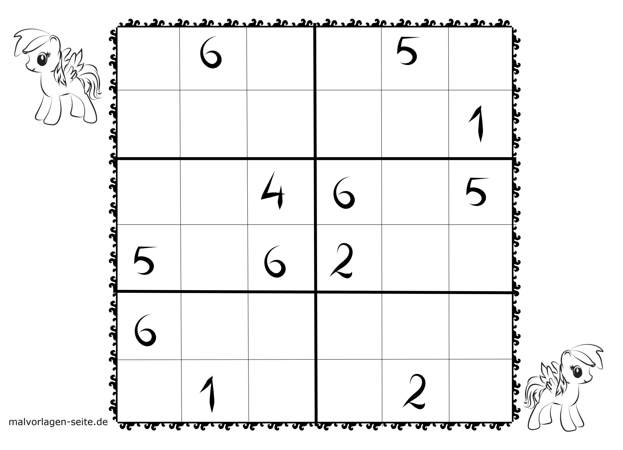 Sudoku Vorlagen Für Kinder 6X6 Kostenlos Herunterladen Und innen Sudoku