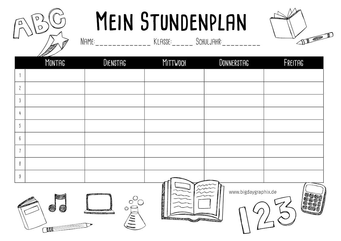 stundenplan pdf ausfüllbar