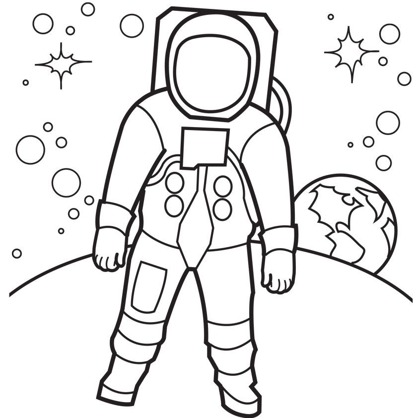 Free Printable Astronaut Coloring Pages For Kids | Space coloring pages