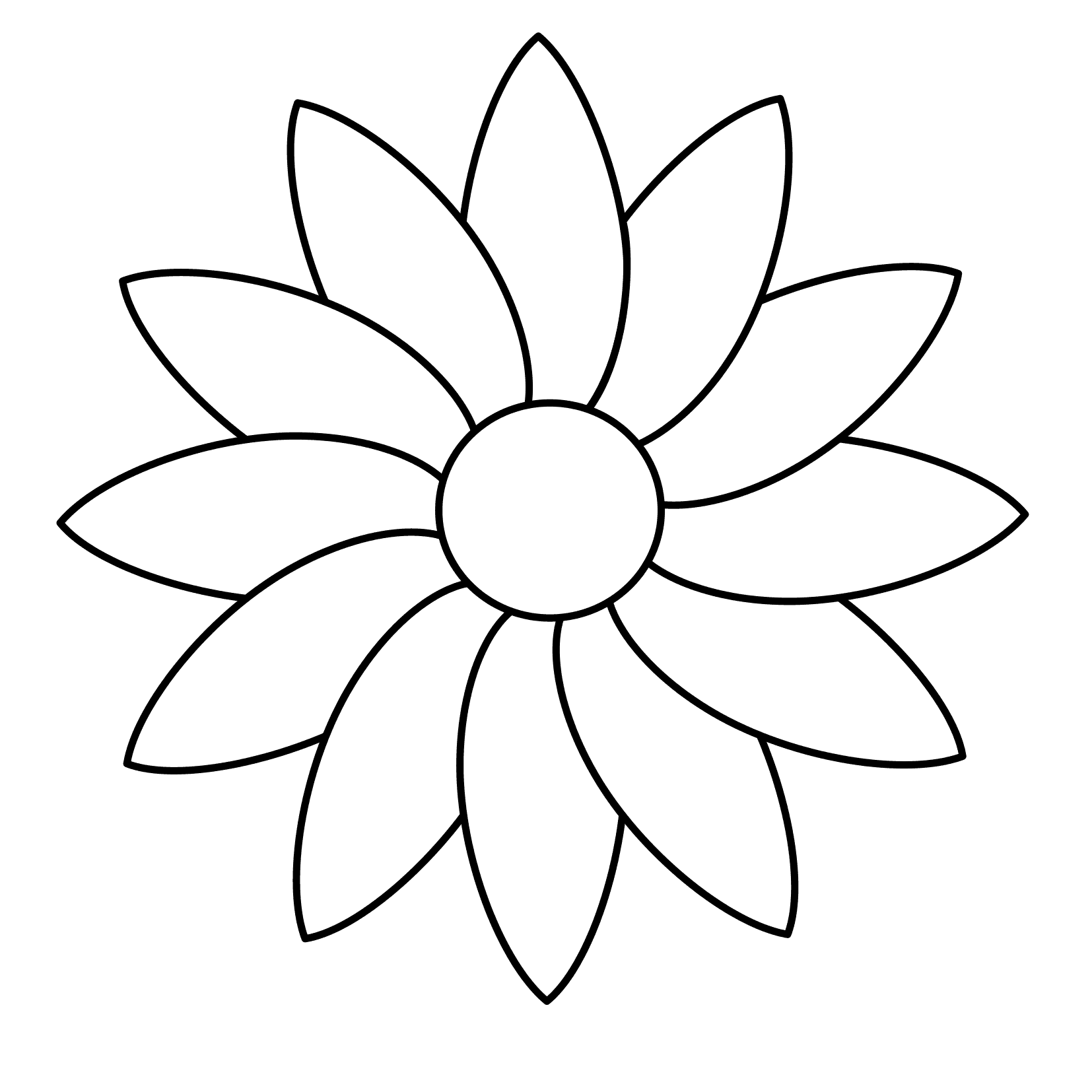 a black and white drawing of a flower with leaves on the petals, it is