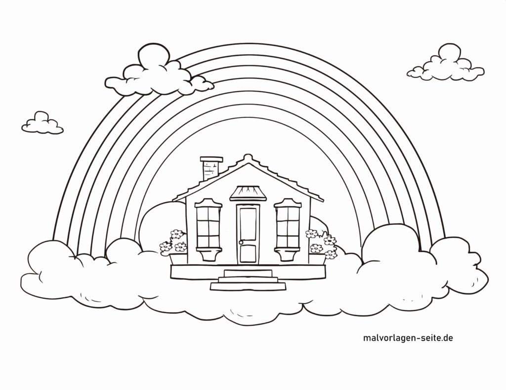 Ausmalbilder Regenbogen kostenlos drucken und ausmalen
