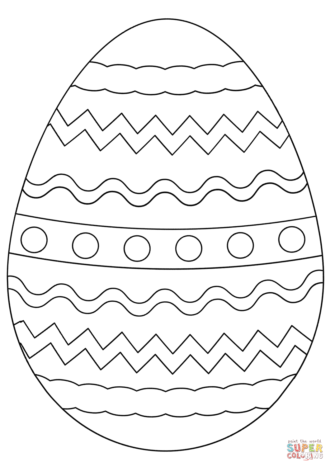 Osterei | Super Coloring | Egg coloring page, Coloring easter eggs