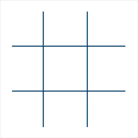 tic tac toe vorlage