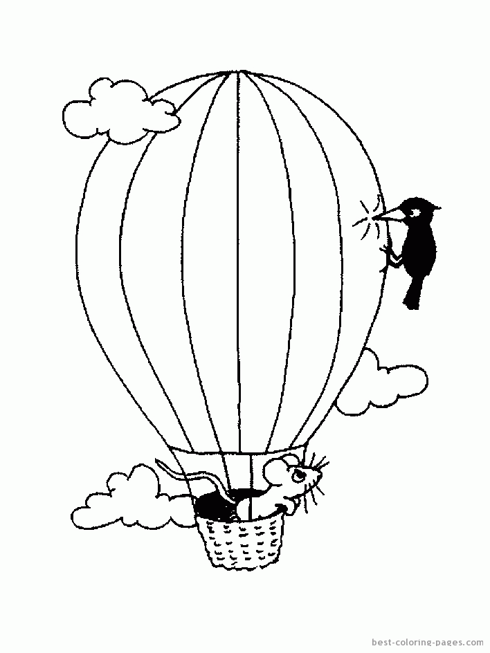 malvorlage heißluftballon