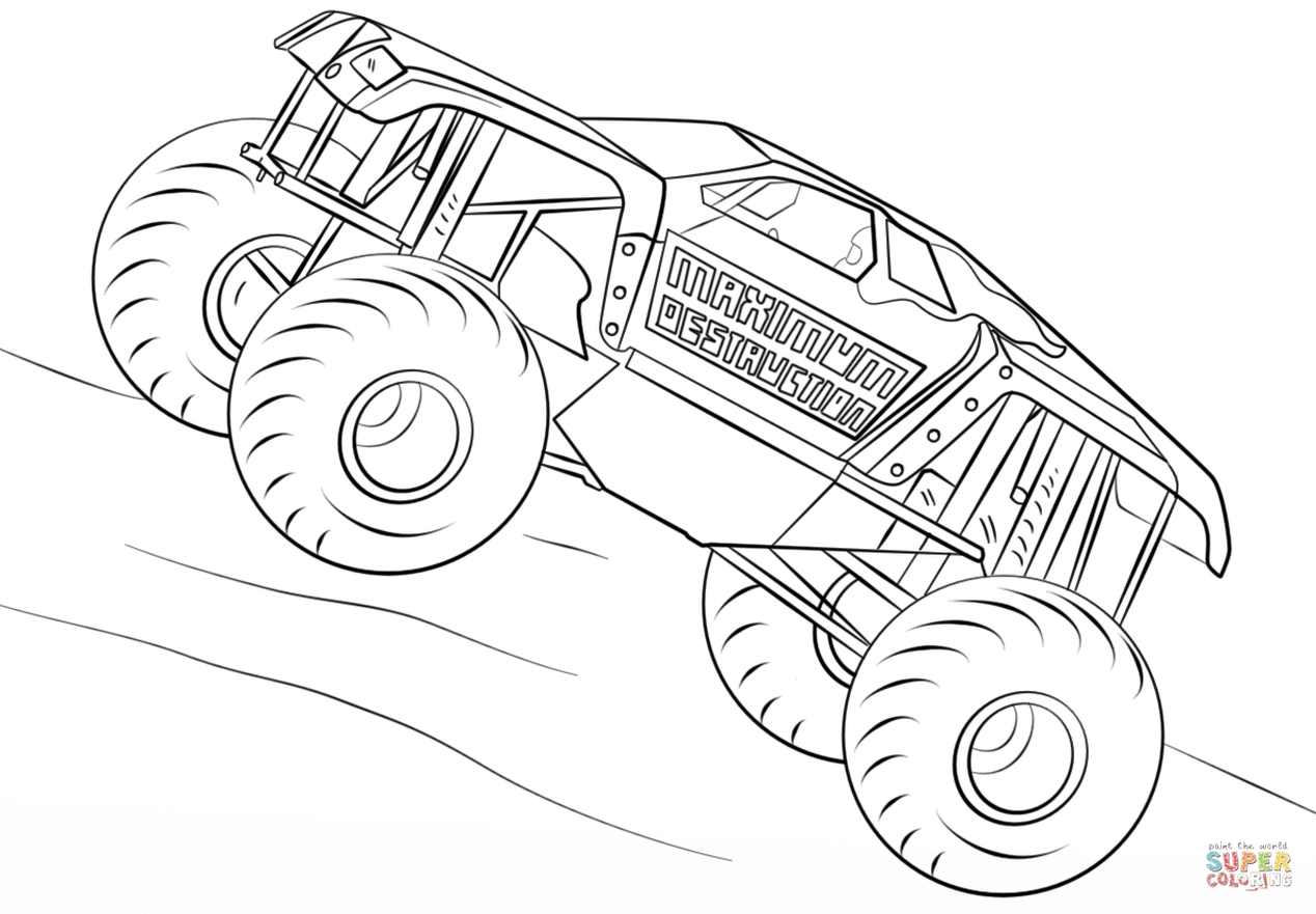 ausmalbild monster truck