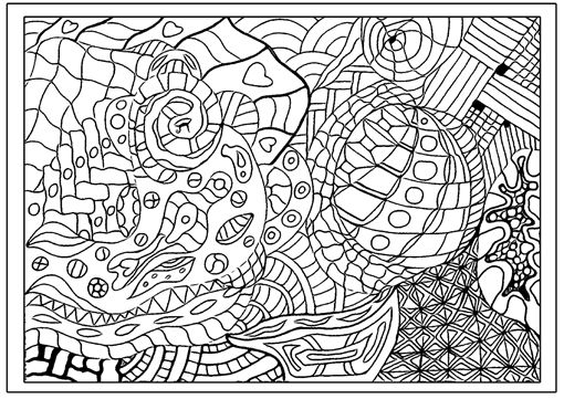 Ausmalbild: Zentangle-Muster | kendin yap | Zentangle muster